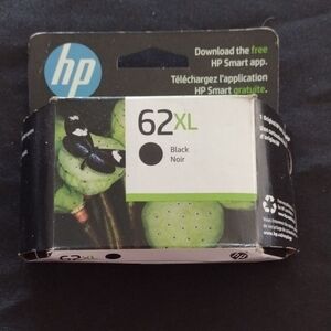 HP 62XL Black Ink Cartridge - Black and Green Packaging
